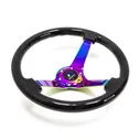 Руль Lines Racing Exclusive черный с Neo Chrome спицами