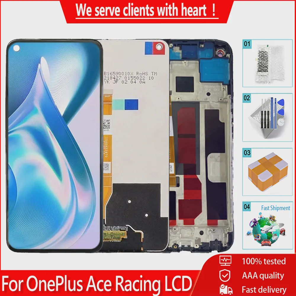 Оригинальный 6,59 "Для OnePlus Ace Racing ЖК-дисплей С Сенсорным Экраном и Дигитайзером В Сборе Для 1 + Ace Racing PGZ110 С ЖК-дисплеем Fram