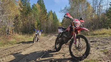 Regulmoto Sport-003 тест родной резины по скользкой глине! Защита ведущей звезды и прочее.