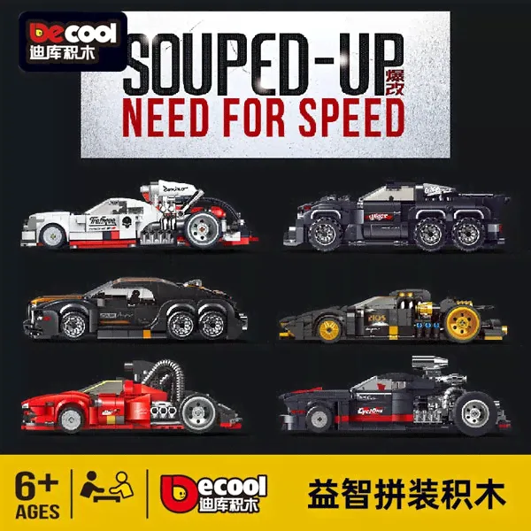DECOOL KC 001-006 Mini Racing Cars