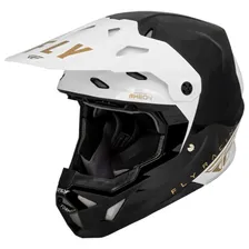Шлем кроссовый FLY RACING FORMULA CP Slant, черный/белый/золотой, XL
