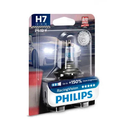 Галогеновая лампа Philips H7 12972RVB1 Racing Vision +150%-0