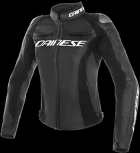 Кожаная мотокуртка женская Dainese Racing 3 Perf. Black