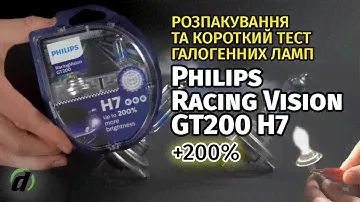 Галогенові лампи Philips RacingVision GT200 H7 +200% 12972RGTS2