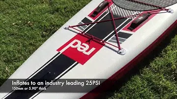 2016 Red Paddle Co 12'6" Race inflatable stand up paddle board - walk around.