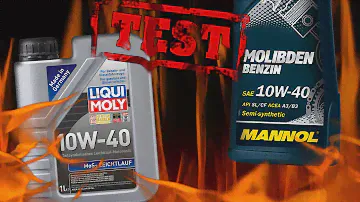 Liqui Moly MoS2 Lightrun 10W40 против Mannol Molibden 10W40 Тест 400°C