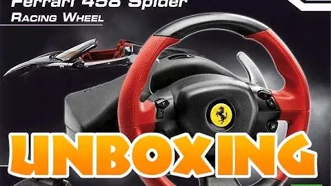 UNBOXING THRUSTMASTER SPIDER RACING WHEEL FERRARI 458