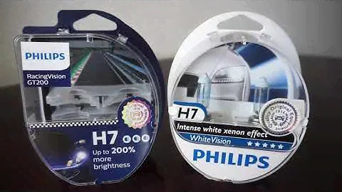 Philips RacingVision GT200 +200% vs Philips WhiteVision 3700k