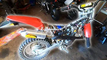 Установка выхлопной системы fmf на Honda xr80r