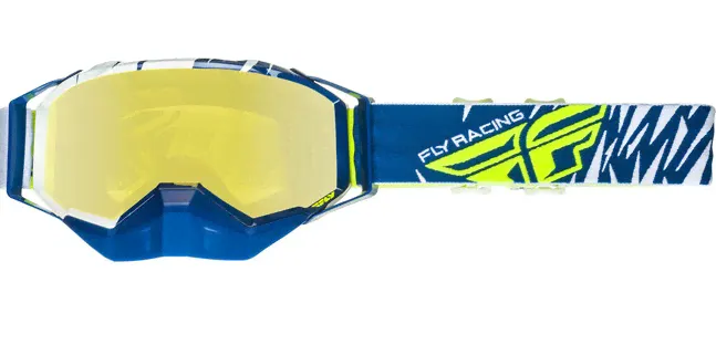 Очки для снегохода FLY RACING ZONE PRO (2019) синий-белый Hi-Vis желтый-0