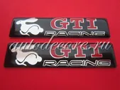 Металлизированный 3D шильд GTI Racing 60х14 мм