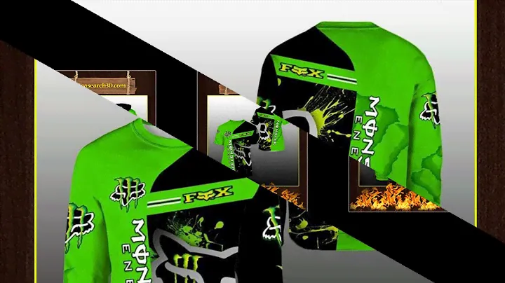 Green Monster Energy Fox Racing 3D Hoodie, T shirt
