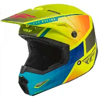 Fly Racing Kinetic Drift шлем кроссовый, желто-серый-0