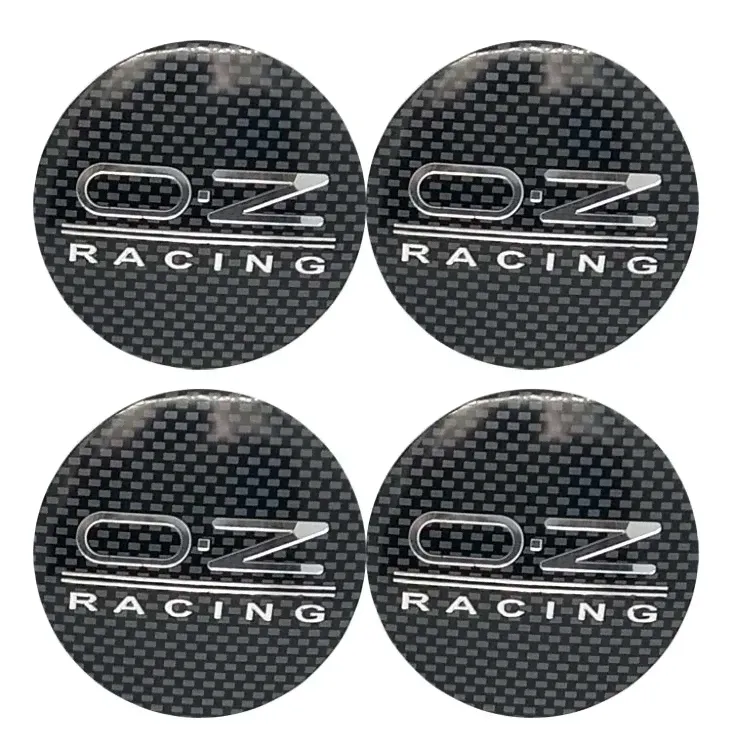 Наклейки на диски OZ racing 60 мм сфера carbon-chrome
