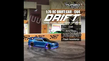 1/76 RC Drift Nissan Skyline GTR R34 by Turbo Racing C64 radio control toy car