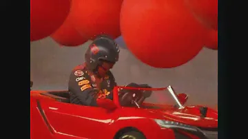 Sergio Perez and Max Verstappen pop balloons for 44 seconds straight...