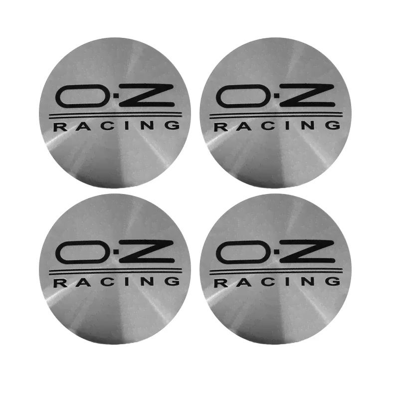Наклейки на диски Mashinokom "OZ Racing" NZD6 099 хром, металлические, 60мм, 4 шт.