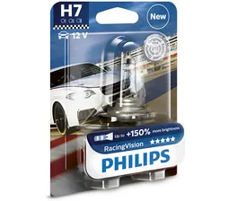 H7 Philips Racing Vision +150% 12V 55W 12972RVB1 (бл.)