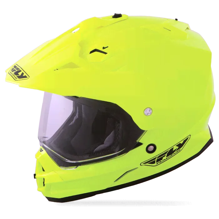 Fly Racing Trekker Solid шлем мотард, желтый глянцевый