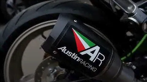 Austin racing GP1R in Kawasaki ninja 400|slipon|carbon|loudest