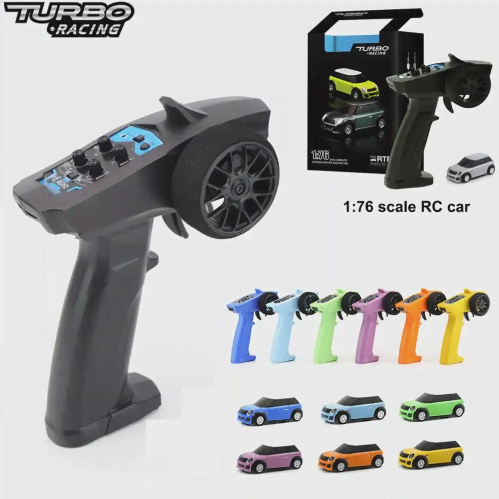 Turbo Racing 1:76 RC Car 2.4GHZ Mini Full Proportional Electric Race RTR Car Kit