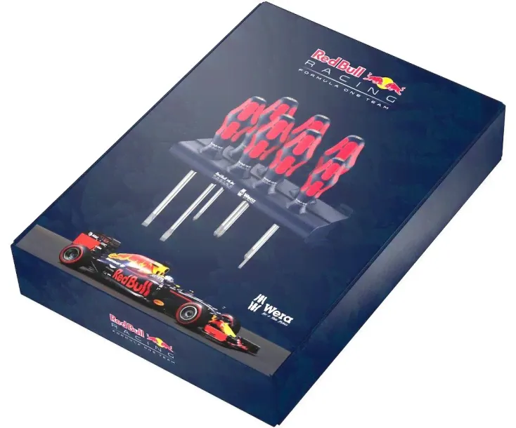 Набор отверток SL PH PZ Wera Kraftform Plus Lasertip Red Bull Racing WE-227700 + подставка-0